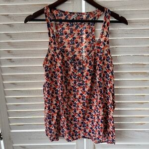 Splendid | Floral Henley Tank Top